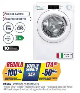 Trony CANDY LAVATRICE CS 128TXME-S offerta