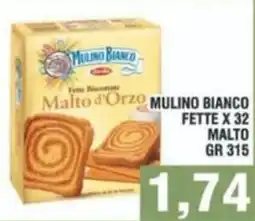 Bitar Mulino bianco fette x 32 malto offerta