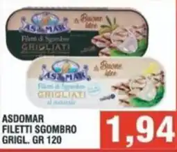 Bitar Asdomar filetti sgombro grigl. offerta