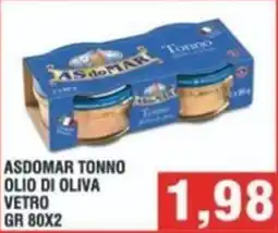 Bitar Asdomar tonno olio di oliva vetro offerta