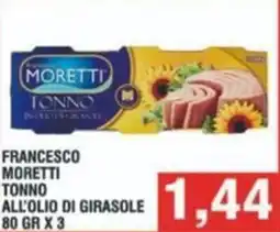 Bitar Francesco moretti tonno all'olio di girasole offerta