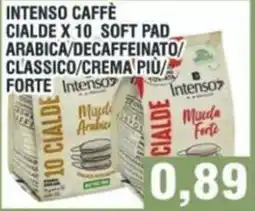 Bitar Intenso caffè cialde x 10 soft pad arabica/decaffeinato/ classico/crema più/- forte offerta