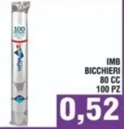 Bitar IMB bicchieri 80 cc 100 pz offerta