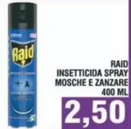 Bitar Raid insetticida spray mosche e zanzare offerta