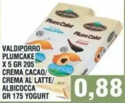Bitar Valdiporro plumcake x 5 crema cacao/ crema al latte/ albicocca yogurt offerta