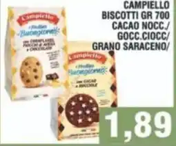 Bitar Campiello biscotti cacao nocc./ gocc.ciocc/ grano saraceno offerta