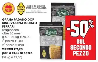 Panorama Grana padano dop riserva grattugiato FERRARI offerta