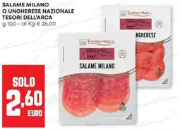 Panorama Salame milano o ungherese nazionale TESORI DELL'ARCA offerta