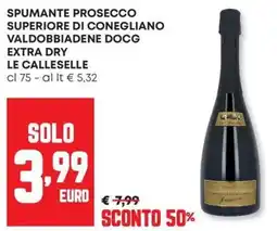 Panorama Spumante prosecco superiore di conegliano valdobbiadene docg extra dry LE CALLESELLE offerta