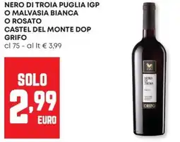 Panorama Nero di troia puglia igp o malvasia bianca o rosato castel del monte dop GRIFO offerta