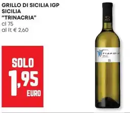 Panorama Grillo di sicilia igp sicilia "TRINACRIA" offerta