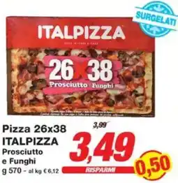 Prix Quality Pizza 26x38 ITALPIZZA Prosciutto e Funghi offerta