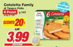 Prix Quality Cotoletta Family di Tenero Pollo 6 Pezzi offerta
