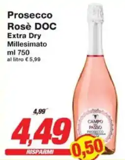 Prix Quality Prosecco Rosè DOC Extra Dry Millesimato offerta