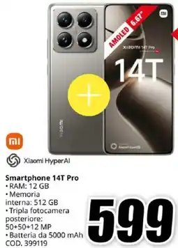 MediaWorld mi Smartphone 14T Pro offerta