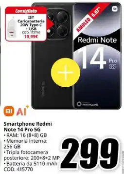 MediaWorld mi Smartphone Redmi Note 14 Pro 5G offerta
