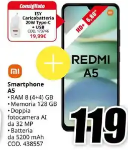 MediaWorld mi Smartphone A5 offerta