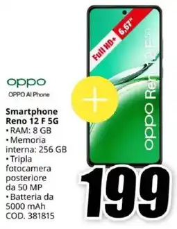 MediaWorld oppo Smartphone Reno 12 F 5G offerta