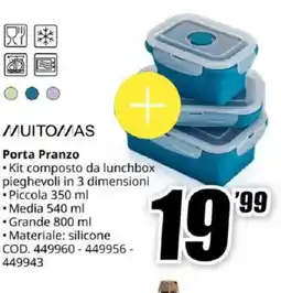 MediaWorld MUITOMAS Porta Pranzo offerta