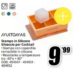 MediaWorld MUITOMAS Stampo in Silicone Ghiaccio per Cocktail offerta