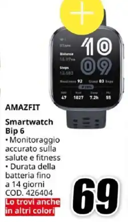 MediaWorld AMAZFIT Smartwatch Bip 6 offerta