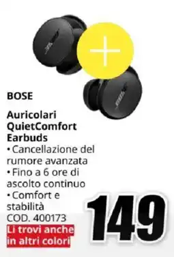 MediaWorld BOSE Auricolari QuietComfort Earbuds offerta