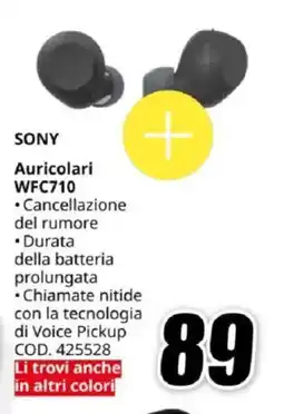 MediaWorld SONY Auricolari WFC710 offerta