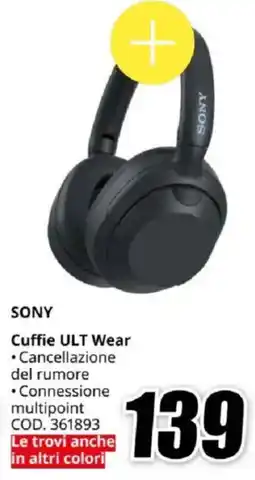 MediaWorld SONY Cuffie ULT Wear offerta