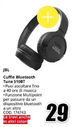 MediaWorld JBL Cuffie Bluetooth Tune 510BT offerta