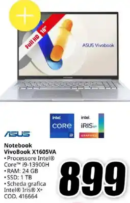 MediaWorld ASUS Notebook VivoBook X1605VA offerta