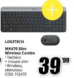 MediaWorld LOGITECH MK470 Slim Wireless Combo offerta