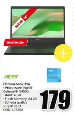 MediaWorld acer Chromebook 314 offerta