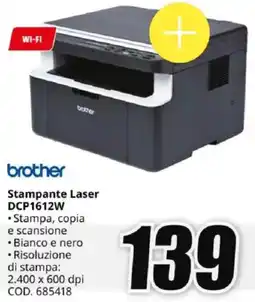 MediaWorld brother Stampante Laser DCP1612W offerta