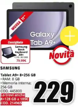 MediaWorld SAMSUNG Tablet A9+ 8+256 GB offerta