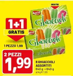 DPiù 8 ghiaccioli assortiti 2 pezzi offerta