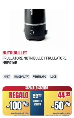 Trony NUTRIBULLET FRULLATORE NUTRIBULLET FRULLATORE NBP016B offerta