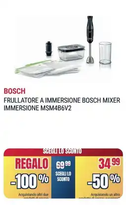 Trony BOSCH FRULLATORE A IMMERSIONE BOSCH MIXER IMMERSIONE MSM4B6V2 offerta