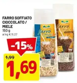 DPiù Farro soffiato cioccolato / miele offerta