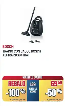 Trony BOSCH TRAINO CON SACCO BOSCH ASPIRAP.BGB41BA1 offerta