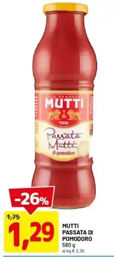 DPiù Mutti passata di pomodoro offerta