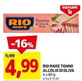 DPiù Rio mare tonno all'olio di oliva offerta