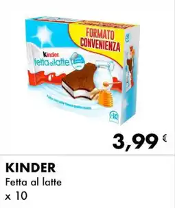 Iper Tosano KINDER Fetta al latte offerta