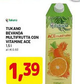DPiù Tukano bevanda multifrutta con vitamine ace offerta