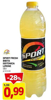 DPiù Sport fresh bibita isotonica limone offerta