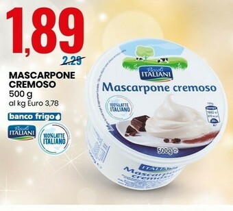 Eurospin Pascoli italiani - mascarpone cremoso 500 g(ml) offerta