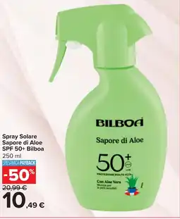 Carrefour Spray Solare Sapore di Aloe SPF 50+ Bilboa offerta