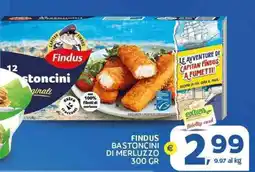 Extra Supermercati Findus bastoncini di merluzzo offerta