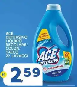 Extra Supermercati Ace detersivo liquido regolare/ color/ talco offerta