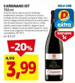 DPiù CARIGNANO IGT offerta