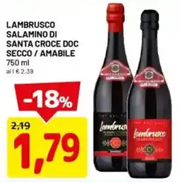 DPiù Lambrusco salamino di santa croce doc secco / amabile offerta